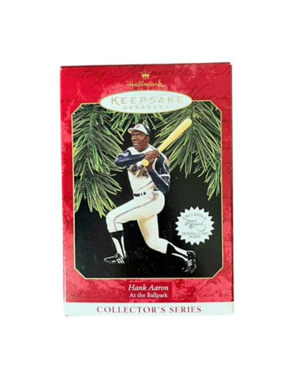 Hallmark Vintage 1997 Hank Aaron Second in At The Ballpark Series Ornament